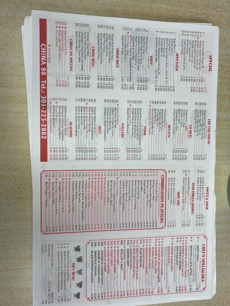 China 88 Menu image 2
